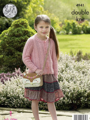 King Cole 4941 Childs Sweater and Cardigan										