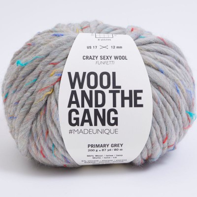 Wool and the Gang Crazy Sexy Wool										 - Funfetti Primary Grey