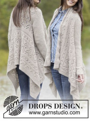 DROPS Falling Leaves Waterfall Cardigan DROPS Falling L