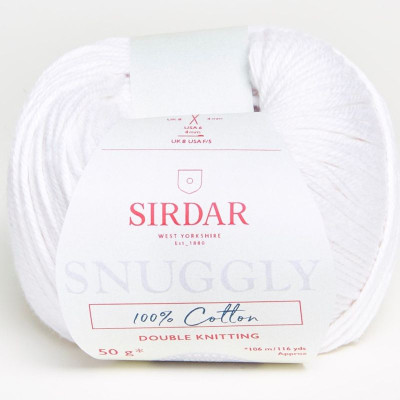 Sirdar Snuggly 100% Cotton										 - 762 White