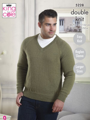 King Cole 5228 Men's Raglan Sweaters										