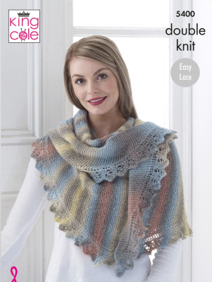 King Cole 5400 Shawl, Cowl and Hat										