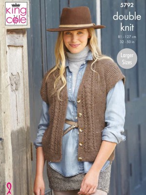 King Cole 5792 Cardigan and Waistcoat										