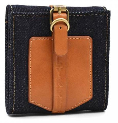 LYKKE Taylor Needle Case (Empty) for 3.5in Tips in Camel Vegan Leather and Denim										 - Camel