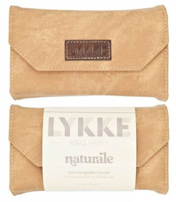 LYKKE Interchangeable Circular Needle Set 3.5in Tips Naturale Tan										 - Denim Effect