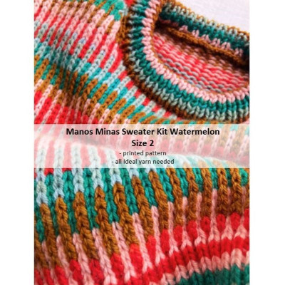 Manos Minas Sweater Watermelon Colourway										 - Size 2 (46in/117cm)