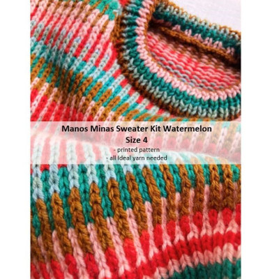 Manos Minas Sweater Watermelon Colourway										 - Size 4 (54in/137cm)