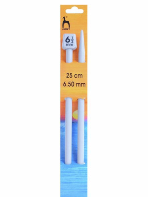 Pony Single Pointed Knitting Needles 10in (25cm)										 - US 10.5 (6.50mm)