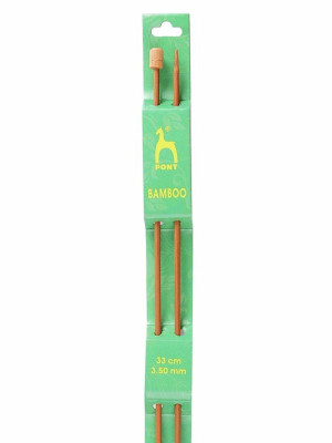 Pony Single Pointed Knitting Needles Bamboo 13in (33cm)										 - US 4 (3.50mm)