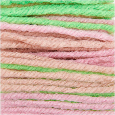 Rico Hooki Hooki Knotting Yarn Marbled 6.5cm										 - 100332 Neon Green