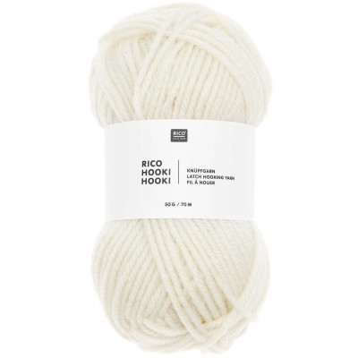 Rico Hooki Hooki Latch Hooking Yarn 50g										 - 100425 Off White