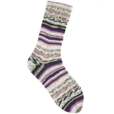 Rico Socks Neon Fair Isle 4 Ply										 - 001 Berries