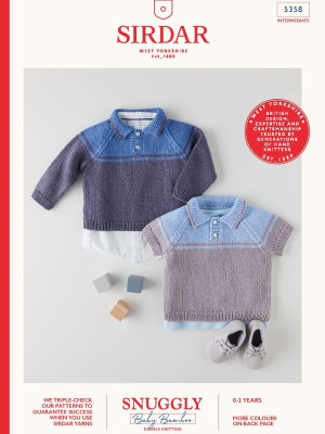 Sirdar 5358 Baby Polo Shirts in Snuggly Baby Bamboo										