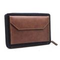 LYKKE Oxford Zipper Needle Case (Empty) for 5in Tips in Chocolate Vegan Leather and Denim