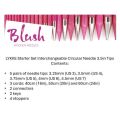 LYKKE Starter Set Interchangeable Circular Needle 3.5in Tips Blush Fuchsia