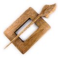 LYKKE Wooden Shawl Pins Rectangle