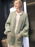 Puff-Sleeve Cardigan