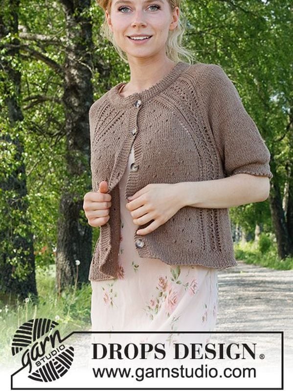 DROPS New Land Cardigan - Laughing Hens